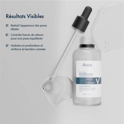 Sérum Avure Visage Anti-imperfection Niacinamide 10% 10 ML