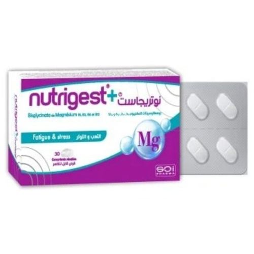 Complément Sci Nutrigest+ Magnesium B1 B2 B6 B12 30 Comprimés