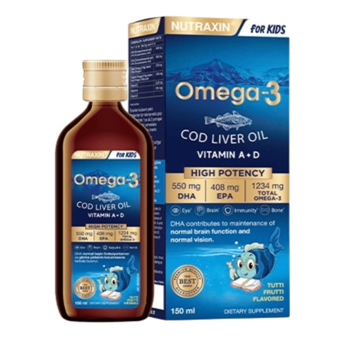Sirop Nutraxin Omega 3 Kids Huile De Foie De Morue 150 ML