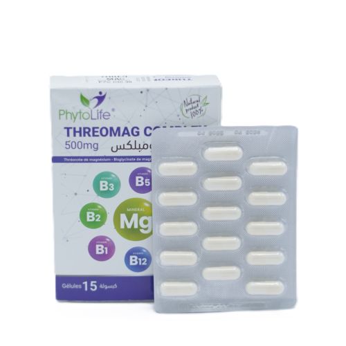 Complément Phyto Life Threomag Complex 500 Mg 15 Gélules