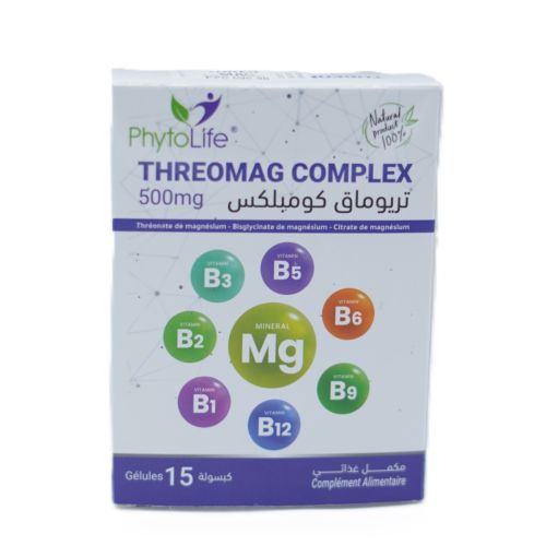 Complément Phyto Life Threomag Complex 500 Mg 15 Gélules