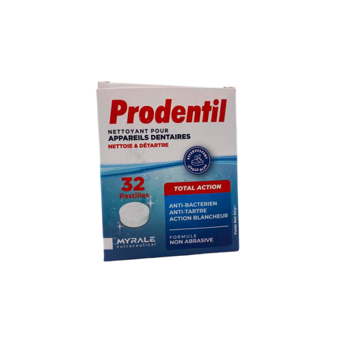 Lotion Myrale Prodentil Nettoyantes Pour Appareils Dentaires 32 PASTILLES