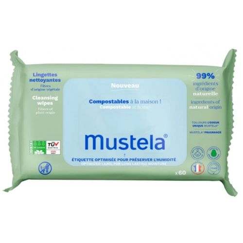 Lingettes Mustela Nettoyantes 99% Naturelle 60 Unités