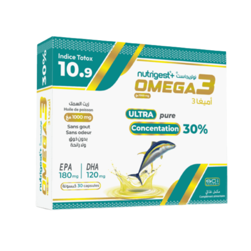 Complément Sci Nutrigest+ Omega 3 Ultra Pure 30% Concentration 30 Capsules