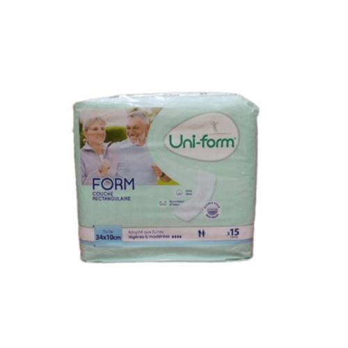 Couche Uni Form Droite Pliee Rectangulaire 15 Unité