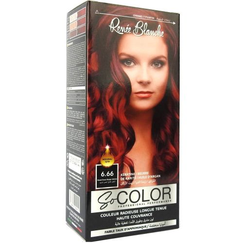 Teinture Renee Blanche - Blonde Foncé Rouge Intense 6.66