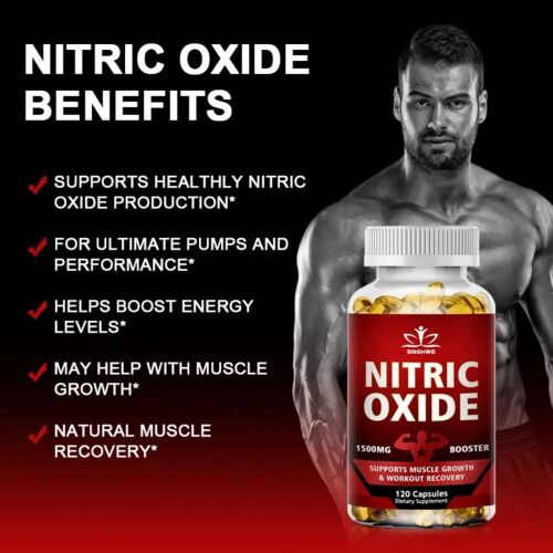 Complément Snghwe Nitric Oxide 1500 MG Booster 60 Capsules