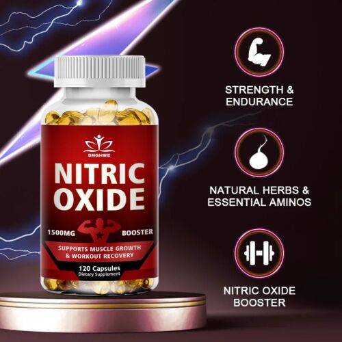 Complément Snghwe Nitric Oxide 1500 MG Booster 60 Capsules