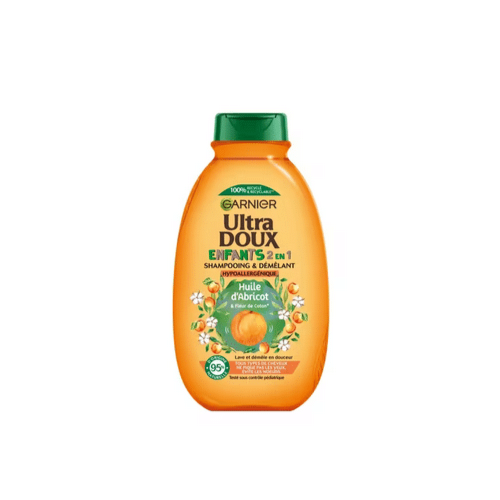 Shampoing Garnier Ultra Doux Enfants 2en1 Abricot & Fleur De Coton 300 ML