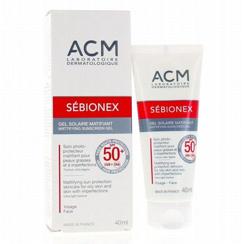 Gel Solaire Acm Sebionex Matifiant Spf 50+ 40 ML