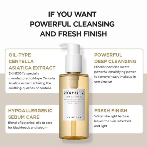 Huile Centella Skin 1004 Nettoyante Légère 200 ML