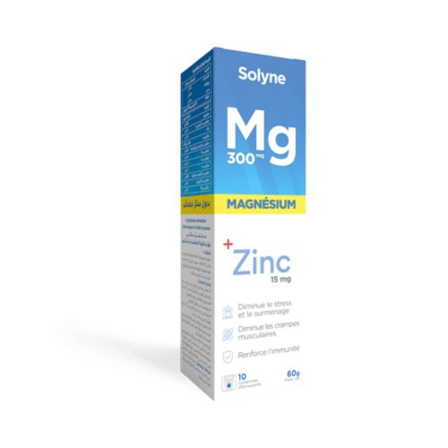 Complément Solyne Magnesium 300 Mg / Zink + 10 Comprimés