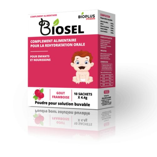 Complément Biosel Sel Réhydratation Orale Fraise,banane Et Framboise 10 SACHETS