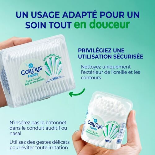 Coton Tige Cotylys Famil 100 Unité