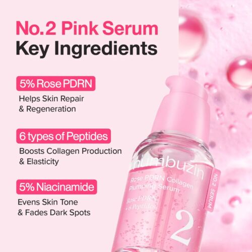 Serum Numbuzin Rose Pdrn Collagen Pluming + 6 Peptides N2 30 ML