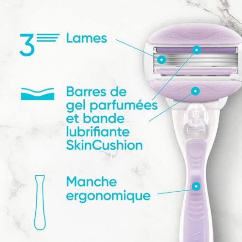 Lame Gillette Venus Comfortgilde Breeze 3 Lames 1 Unité + 02 Recharge