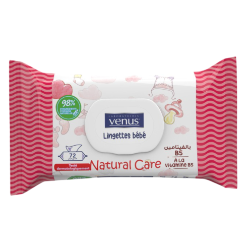 VENUS LINGETTES BABY NATURAL CARE B/72 C/15