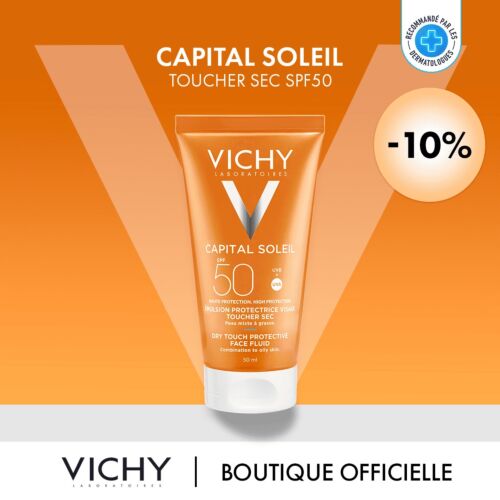 Creme Solaire Vichy Emulsion Toucher Sec Spf 50 50 ML