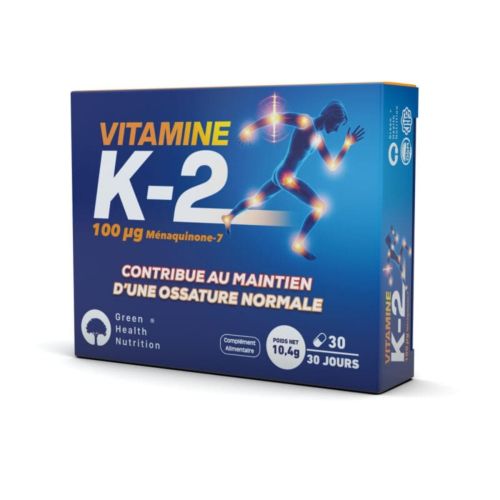 Complément Green Health Vitamine K2 – Ménaquinone-7 100 Μg 30 CAPSULES