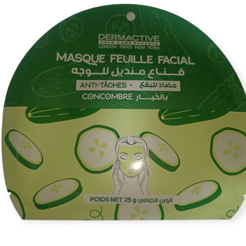 Masque Visage Dermactive Anti Taches Concombre Vera 28 G