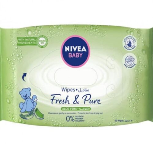 Lingettes Nivea Bébé Fresh & Pure 63 Unités