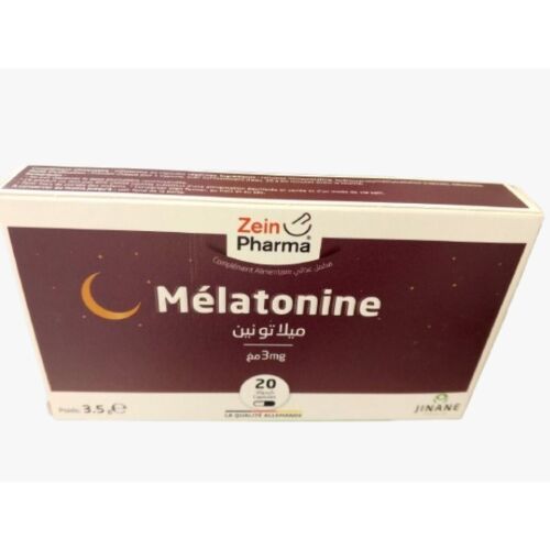 Complément Zein Pharma Melatonine 3 mg 20 Capsules