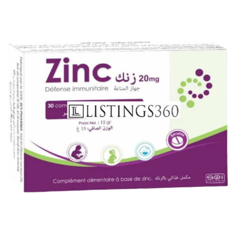 Complément Sci Zinc 20 Mg 30 Comprimés