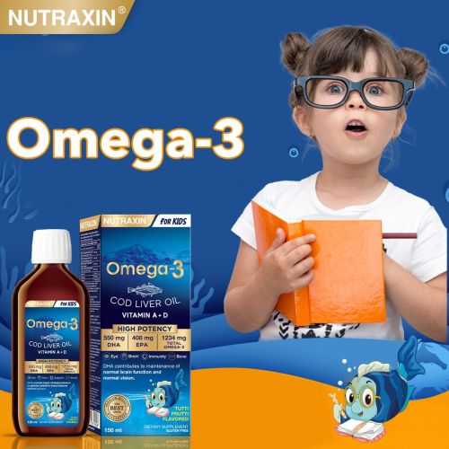 Sirop Nutraxin Omega 3 Kids Huile De Foie De Morue 150 ML