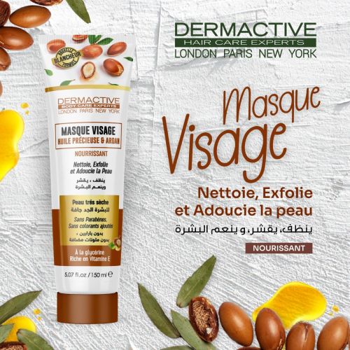 Masque Visage Dermactive Huile Précieuse & Argan 150 ML
