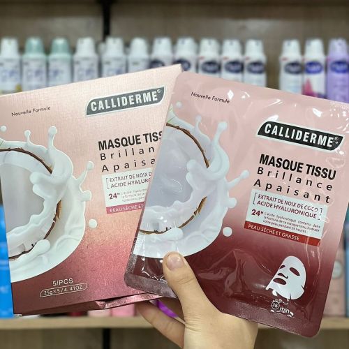 Masque Calliderm Tissu Brillance Apaisant Extrait De Noix De Coco 25 G