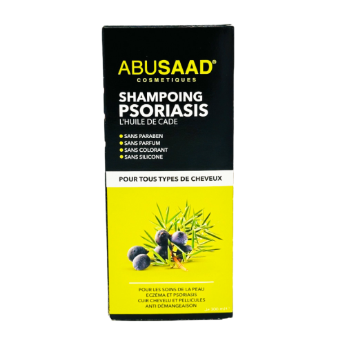Shampoing Abusaad Psoriasis L'huile De Cade Tous Types De Cheveux 300 ML