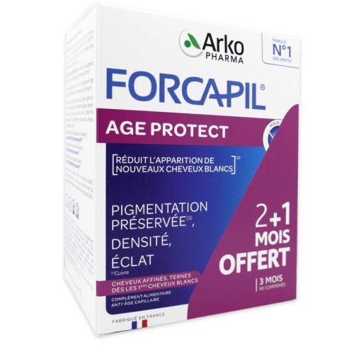 Complément Forcapil Age Protect Pack 2+1 Mois 90 Comprimés