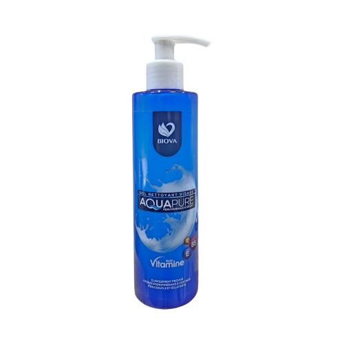 Gel Nettoyant Biova Visage Aquapure Vitamines E C B5 200 ML