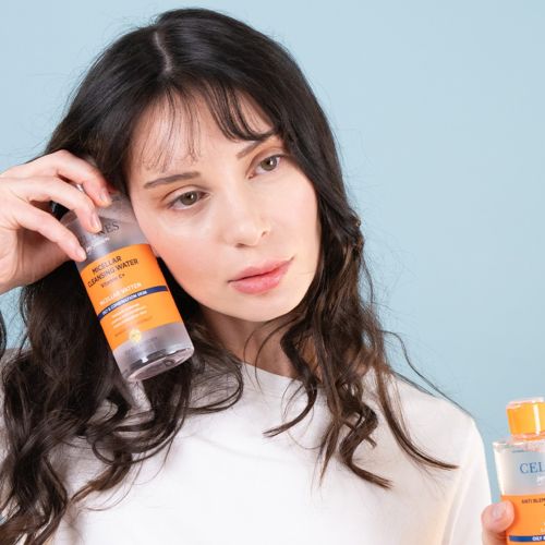 Eau Micellaire Sweden Celenes Nettoyante A La Vitamine C Peau Mixte Et Grasse 250 ML