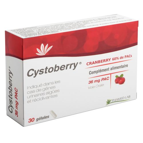 Complément Phamed Lab Cystoberry 36 Mg Pac 30 Gélules