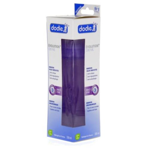 Biberon Dodie Evolution Mauve Tetine /4757421 330 ML
