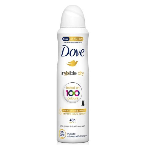Déodorant Dove Invisible Dry Tested 100 Colours 250 ML