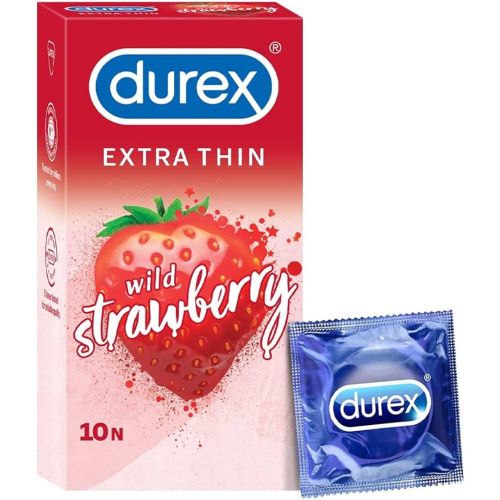 durex preservative wild strawberry b/10 st