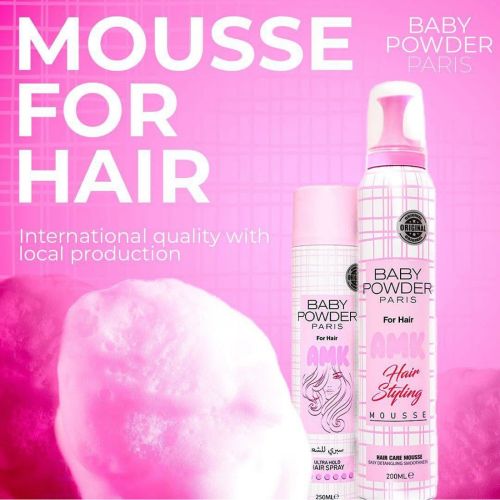 Mousse Baby Powder Amk Hair Styling 200 ML