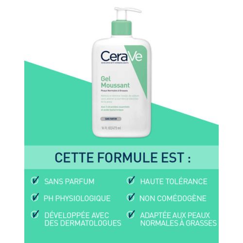 Gel Moussant Cerave Peaux Normales À Grasses 236 ML