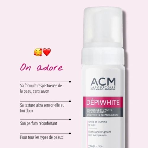 ACM DEPIWHITE MOUSSE NETTOYANTE ECLAIRCISSANTE 200ML