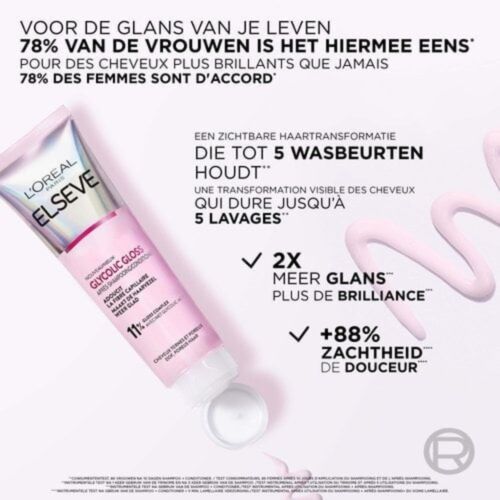 Après Shampoing L'oreal Elvive Glycolic Gloss 11% Brillant 150 ML
