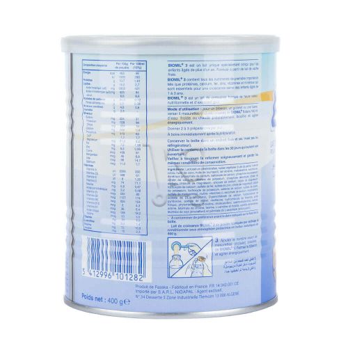 LAIT BIOMIL 3EME AGE 400G