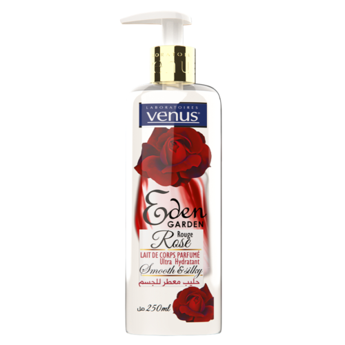 LAIT DE CORPS VENUS EDEN 250ML F ROSE ROUGE