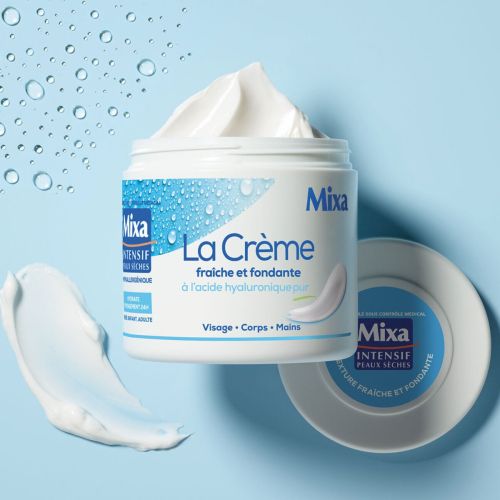 Creme Mixa Fraîche Et Fondante À L’acide Hyaluronique Visage, Corps, Mains, Pieds 400 ML