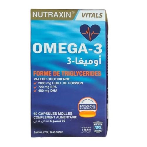 Compl&eacute;ment Nutraxin Omega 3 2000mg 60 CAPSULES