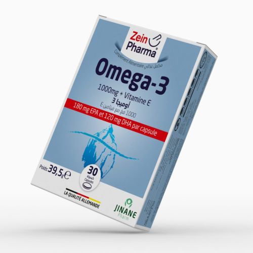 Complément Zein Pharma Oméga3 1000 Mg + Vit E 30 CAPSULES