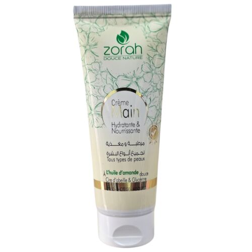 Creme Main Zorah Hydratante & Nourrisante A L'huile D'amande 65 ML