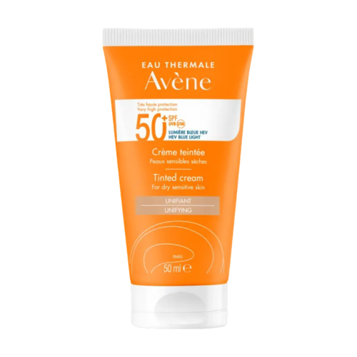 Creme Solaire Avene Teintee-unifiant Spf 50+ Hydratation 8h 50 ML