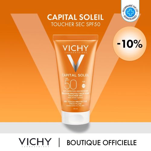 Creme Solaire Vichy Emulsion Toucher Sec Spf 50 50 ML